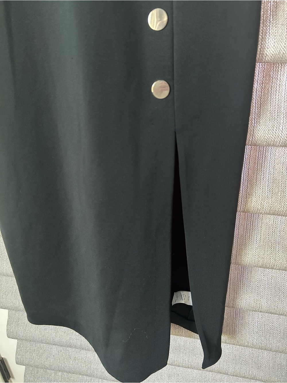 Rachel Parcell Black Short-Sleeve Button-Front Midi Dress - Picture 3 of 5